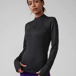 Athleta Whistler Half Zip Black Performance Jacket